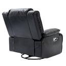360° Swivel And Rocking Home Theater Recliner Manual Recliner Chair With A LED Light Strip For Living Room