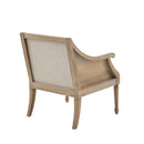 Transitional Cane Accent Armchair And Back Cushion - Natural