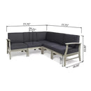 Perla - 5 Pieces Sofa Set