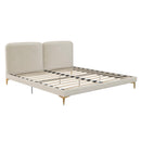 Coco - King Size Upholstered Bed - Ivory