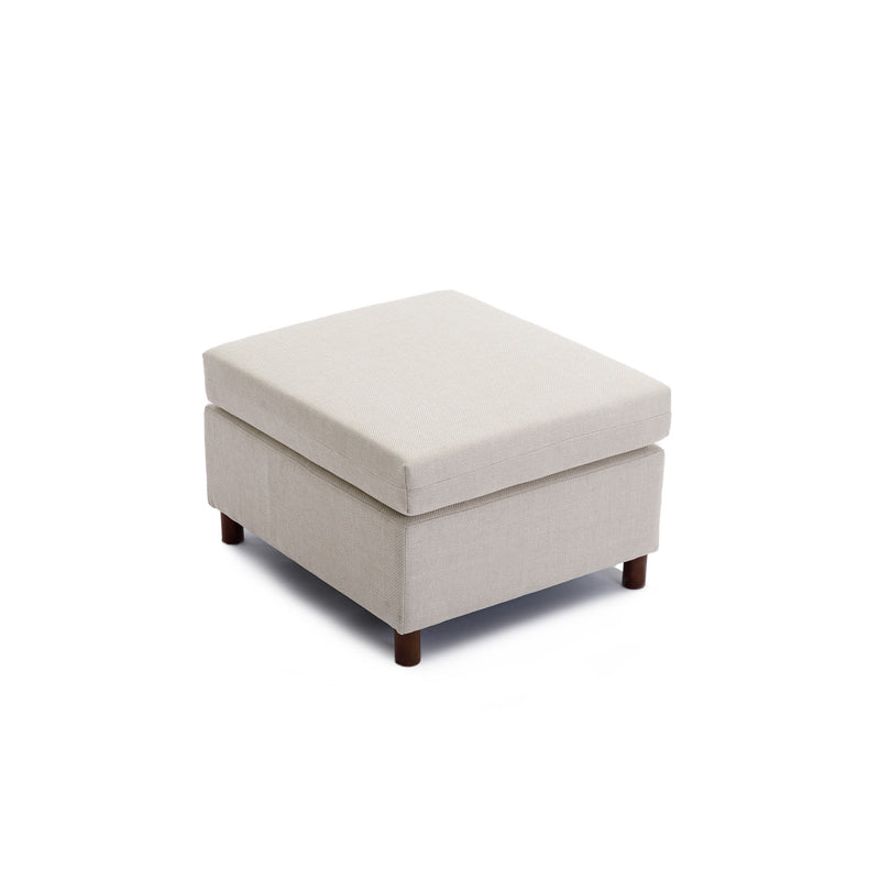 3 Seat Module Sectional Sofa Couch With 2 Ottoman For Living Room, Seat Cushion And Back Cushion Non-Removable And Non-Washable