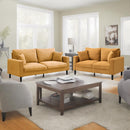Modern Upholstered 2 Piece Sofa Set With 3 Seater And 2 Seater
