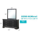 Elegant Traditional Wall Mirror - Black