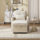 Multifunctional Chenille Recliner Sofa With Storage And Phone Bracket