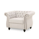 Nexuson - Upholstered Chesterfield Chair With Deep Tufted And Nailhead Trim