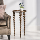 Bohemian Industrial Drill Table L - Antique Brass