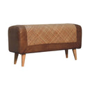 Buffalo - Large Seagrass Hide Nordic Bench - Oak