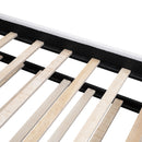 Upholstered Platform Bed With Wood Supporting Feet And Trundle