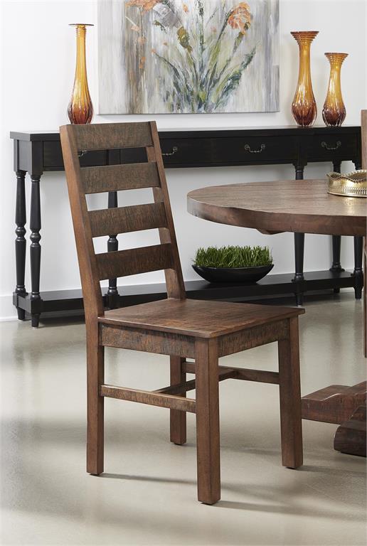 Bronx Set of 2 Solid Wood Ladder Back Dining Chairs