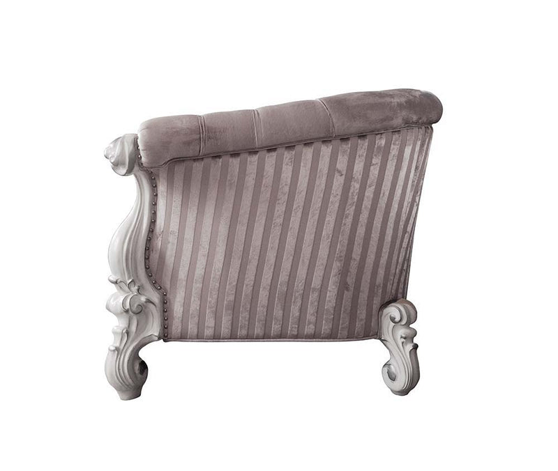 Versailles - Chair - Ivory Fabric & Bone White Finish - Atlantic Fine Furniture Inc