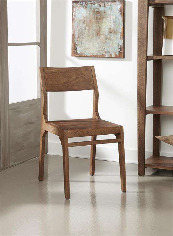 Wren Solid Acacia Wood Angled Back Accent Chair