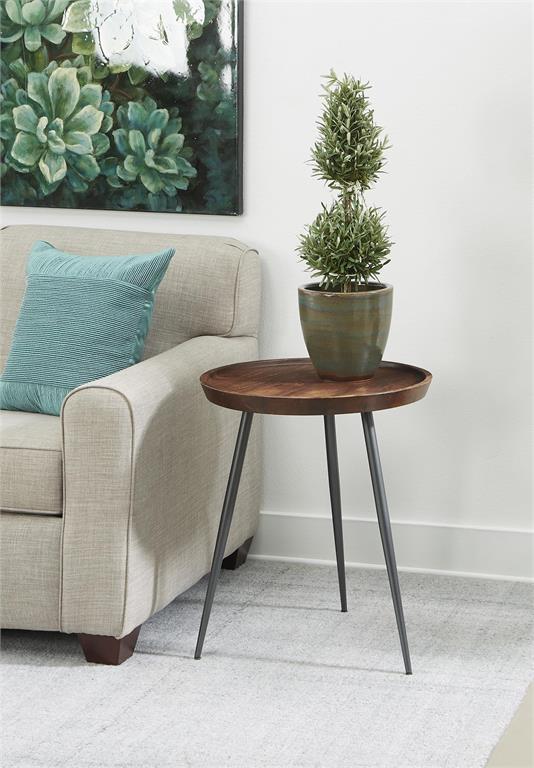 Paul Solid Mango Wood Accent Side Table