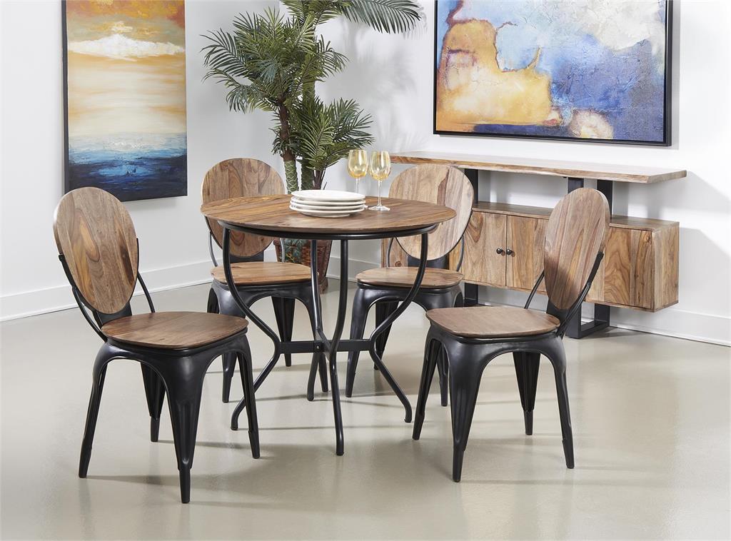 Wood and metal dining room online chairs