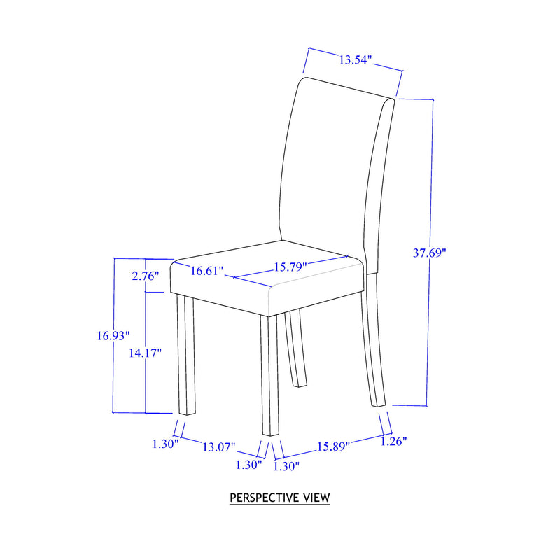 Dining Table Set With 4 Chairs, 5 Piece Set - Gray