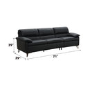 Eilene - Sofa - Black Top Grain Leather