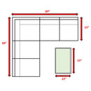 Comfortable Modern Patio Rattan Sectional Set With Cushions