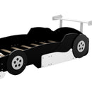Race Car-Shaped Platform Bed With Wheels