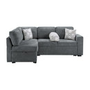 Convertible Sectional L-Shaped Sofa With Dual Pull-Out Sleepers, Flip-Top Table, USB Ports, Cup Holder & Storage
