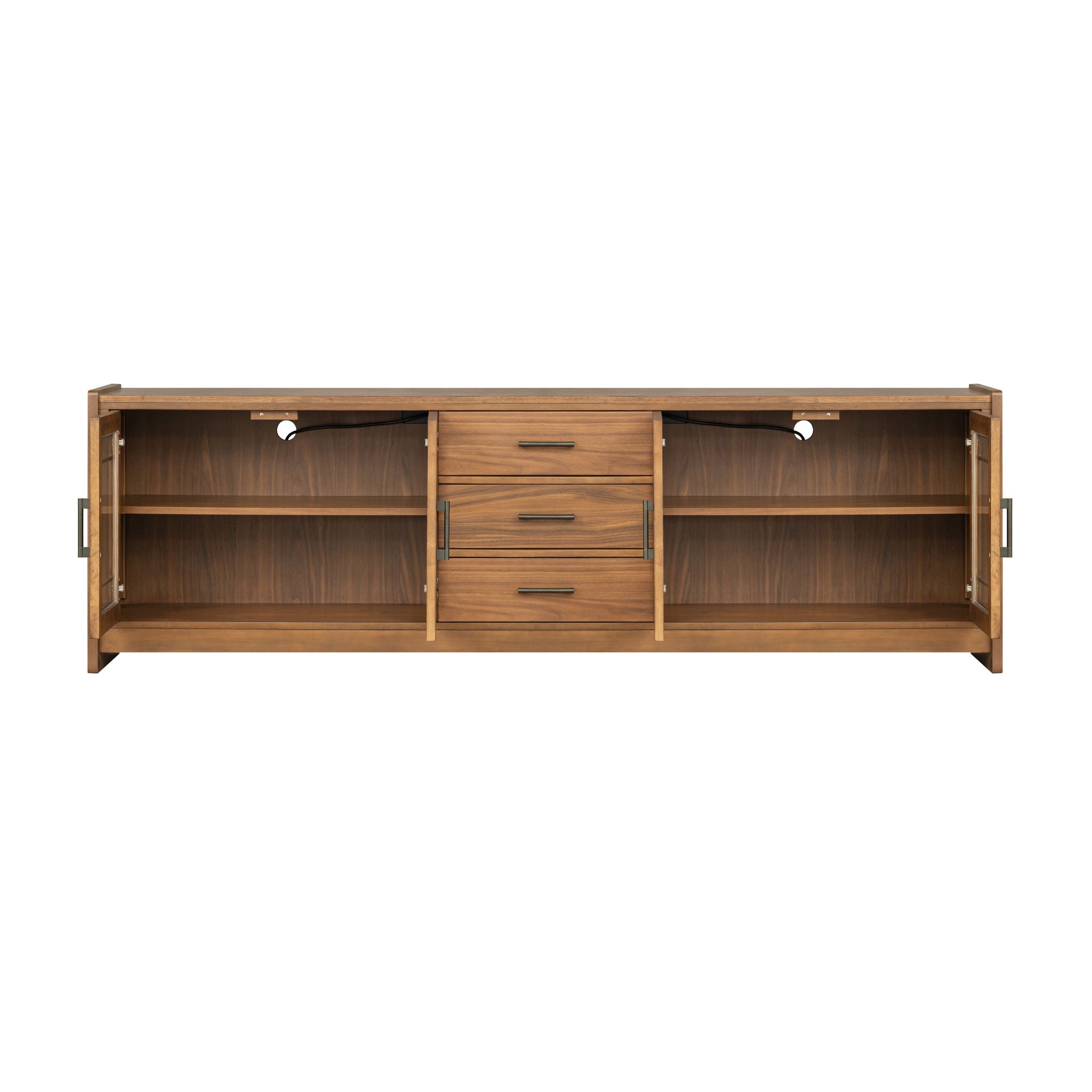 Lincoln - Large Entertainment Base - Warm Walnut