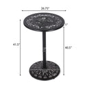 Phoebe - Outdoor Cast Bar Table - Black