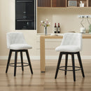 Swivel Bar Stools & Button Tufted Back (Set of 2)
