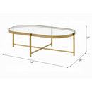 Charrot - Coffee Table - Clear Glass Top & Gold