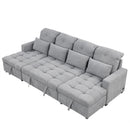 Oversized U-Shaped Versatile Sectional, Pull-Out Sofa Bed With Double Storage Chaise Lounges And 2 USB Ports For Living Room