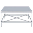 Lindley - Square Tempered Mirror Acrylic Table