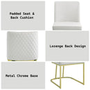 Zazie - Side Chair (Set of 2) - White Velvet & Gold