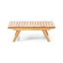 Outdoor Acacia Wood Coffee Table With Open Slat Design