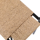 Handwoven Paper Rope Foot Rest Shoes Stools Ottomans For Entryway