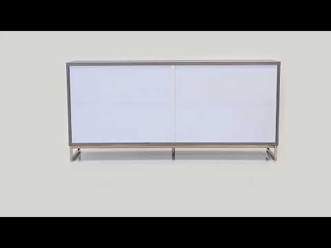 Payo - Console Cabinet - Black Marble Print Oak Champagne