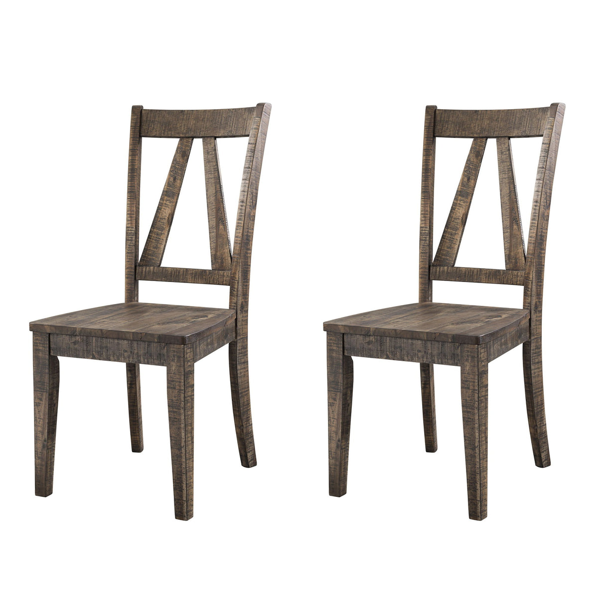 Finn Wooden Side Chair (Set of 2) in Chocolate by Elements International