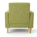 Nebulize - Upholstered Fabric Club Chair With Button Tufted And Square Off Arm And Back