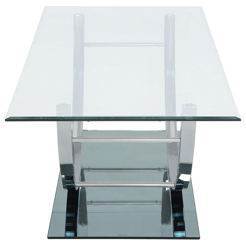 Danville - Rectangular U-Shaped Glass Top Table