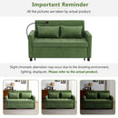 Loveseat Sofa Bed Sleeper With Reversible Backrest, Side Pockets, USB Ports, Phone Holder