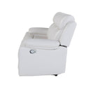 Blanche - Reclining Sofa With LED Lights Frame, Pillow Top Arms - White