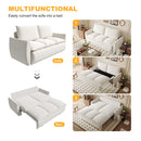Pull Out Sofa Bed, 3 Seat Convertible Sleeper Sofa With 2 In 1 Pillow And Blanket Set