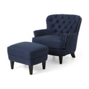 Enchante - Living Room Set With Tufted Back Club Chair And Ottoman