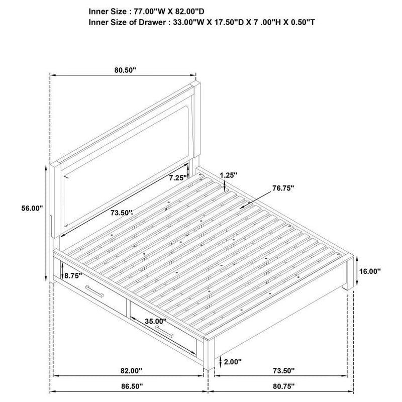 Kenora - LED Storage Bed