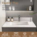 Bianco Carrara Venato Marble Vanity Top With Pre Drilled Faucet Hole And Undermount Sink