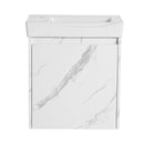 Modern Bathroom Vanity With Ceramic Basin, Wall Mounted Floating Sink Combo, Storage Cabinet