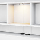 Platform Bed With Bookcase Headboard, Built-In Downlight, Charging Station, And 2 Side Drawers