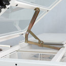 38.18" Hand Crank Adjustable Drafting Table Drawing Desk With 2 Metal Drawers With Stool