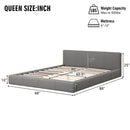 Stylish Upholstered Bed With Birch Wood Frame