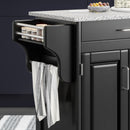 Create-A-Cart - 4 Doors Kitchen Cart - Gray Granite Top