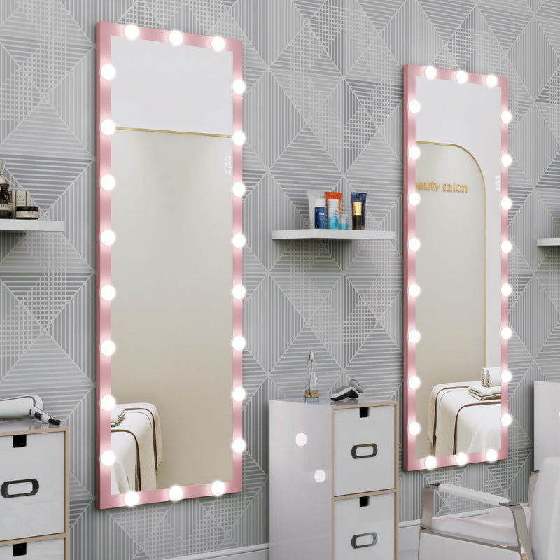 Full Length Mirror With Lights Full Body Vanity Mirror With 3 Color Modes Lighted Standing Floor Mirror For Dressing Room Bedroom Wall Mounted Touch Control