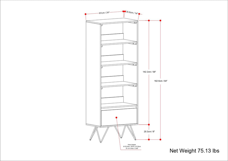 Hunter - Tall Bookcase - Natural