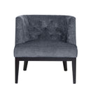 Contemporary Accent Chair With Tufted Diamond Stitching - Charcoal