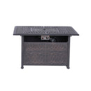 Powder Coated Aluminum Propane Gas Fire Pit Table - Gunmetal
